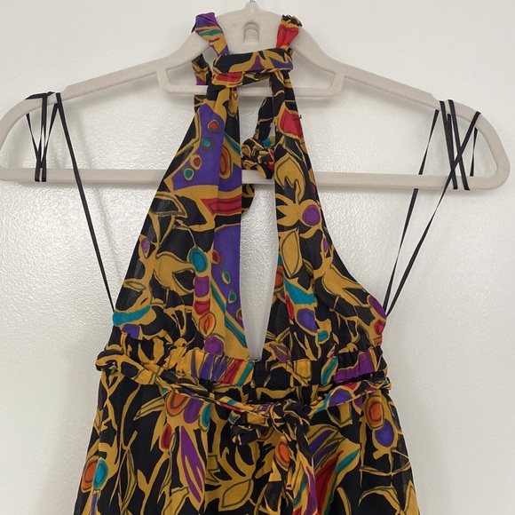 Tigerlily | size 6 | Silk halter mini dress - Picture 2 of 7
